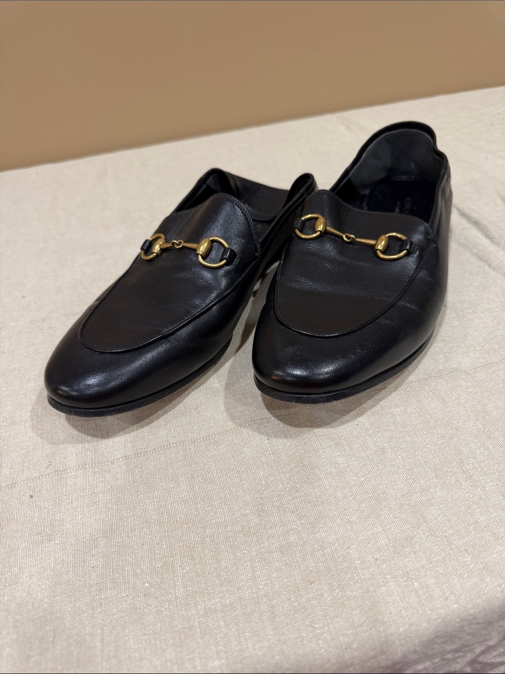 Gucci Brixton Horsebit Black Leather Convertible Mules